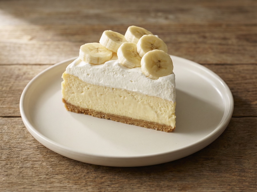 Banana Cream Pie cheesecake cross-section