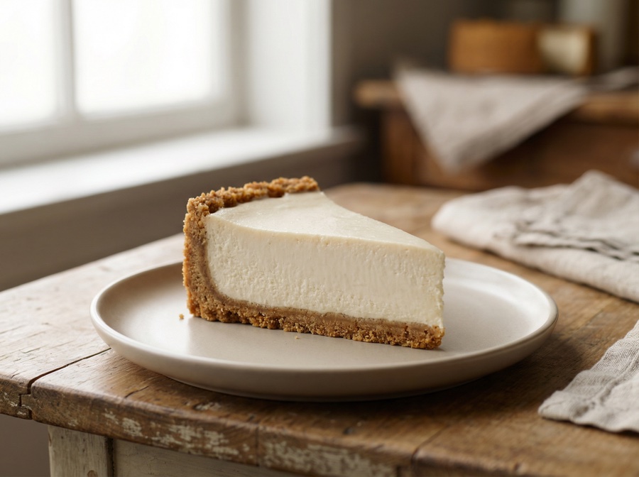 Baobab Fruit cheesecake cross-section