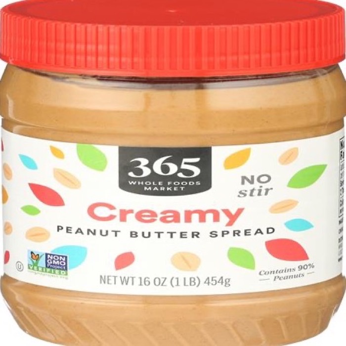 365 by Whole Foods Market Creamy Peanut Butter Spread, No Stir (16 oz)